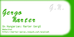 gergo marter business card